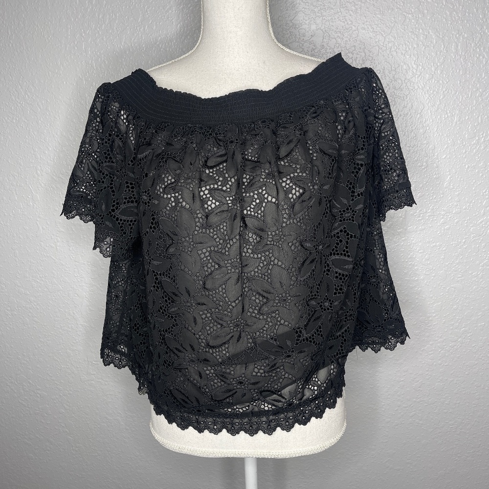 Karen Millen black off the shoulder top - Picture 1 of 8